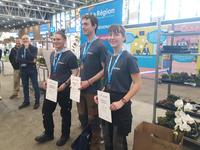 Podium 3 alumni Corentin, Pauline et Nolwenn
