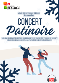 Affiche Poster Hiver Evenement Patinoire Vacances