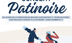 Affiche Poster Hiver Evenement Patinoire Vacances