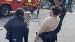 Visite de la caserne de pompiers